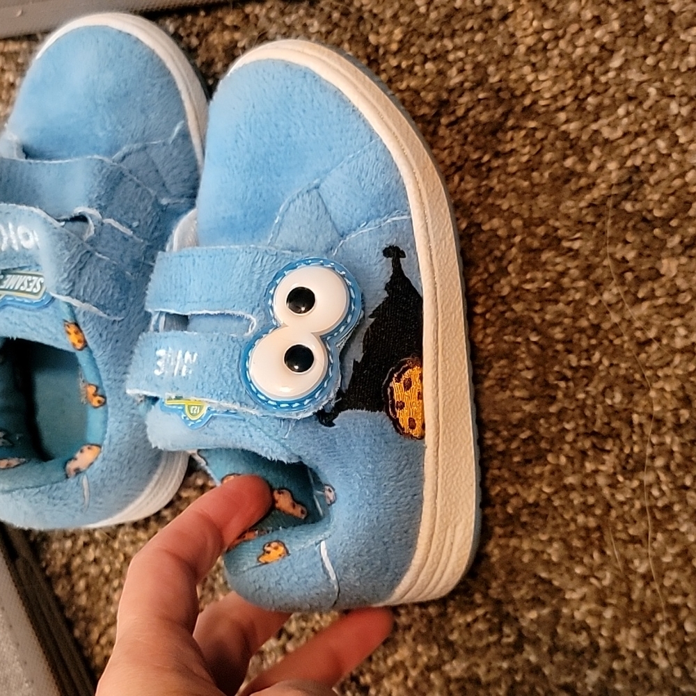 Cookie monster fuzzy sneakers
